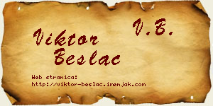 Viktor Beslać vizit kartica